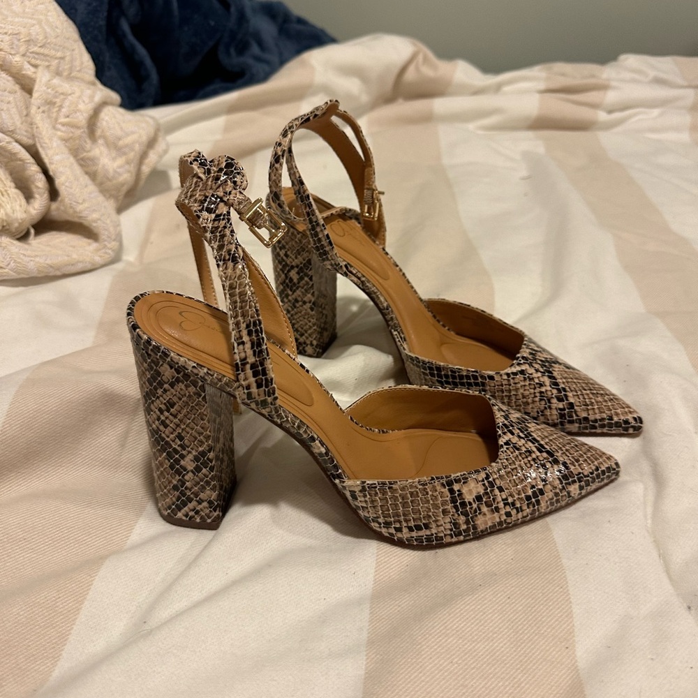 Jessica Simpson Snakeskin Block Heels